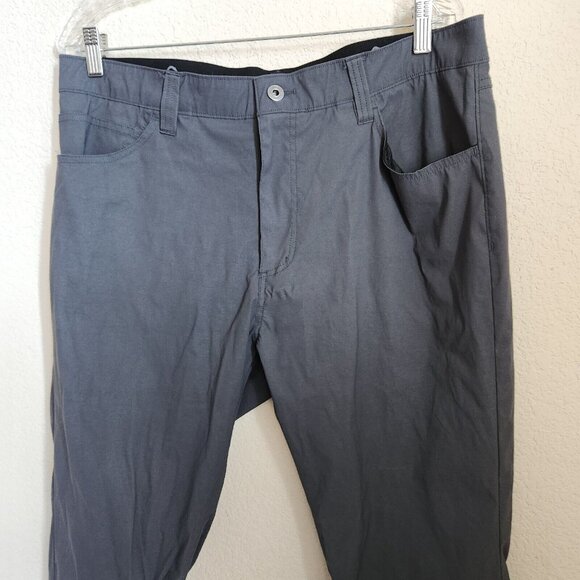 Eddie Bauer Water Resistant Hiking Pants Nylon Mens 36x32 (35x31") Gray Elastic - Picture 3 of 14